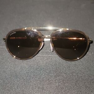 Burberry Gold Frame Sunglasses with Dark Lenses Unisex